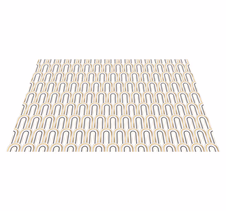 Individual mesa moderno motivos de líneas curvas - TenVinilo