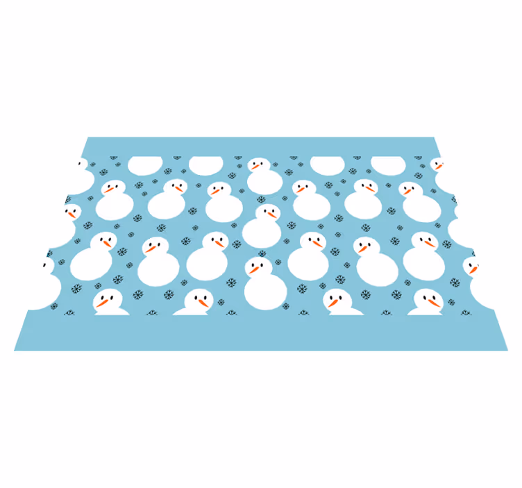 Individual de mesa navideño patrón de muñeco de nieve - TenVinilo