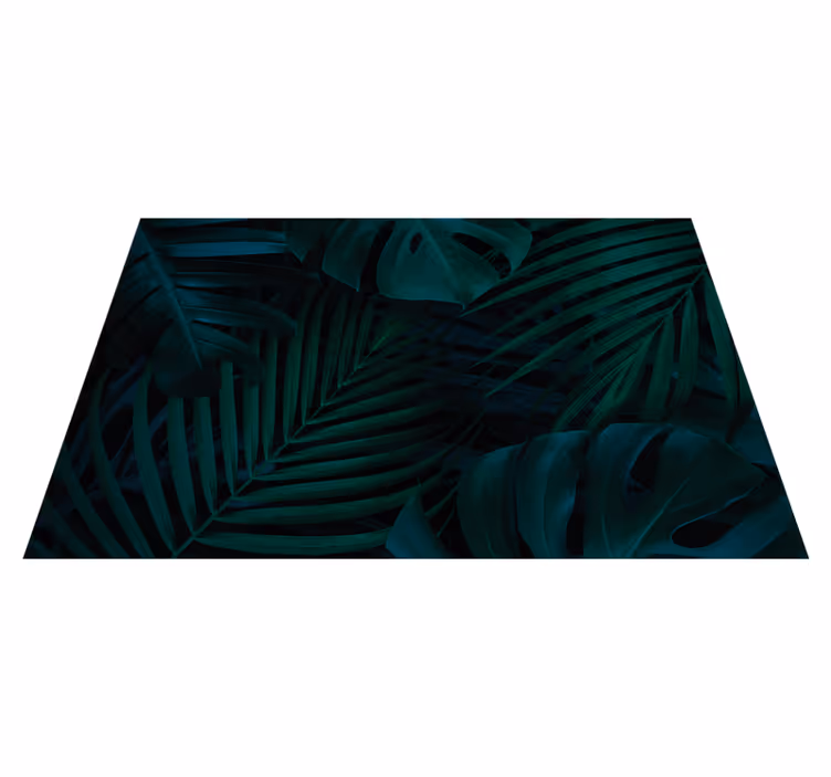 Individual mesa patrón atractivo hoja tropical - TenVinilo