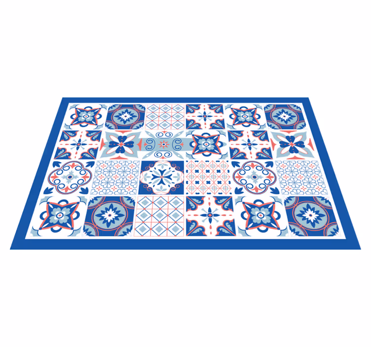 Individual mesa patrón diseño de azulejos intrincados - TenVinilo