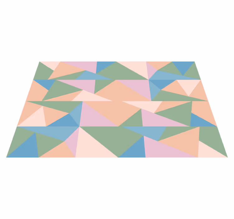 Individual mesa moderno motivos geométricos pastel - TenVinilo
