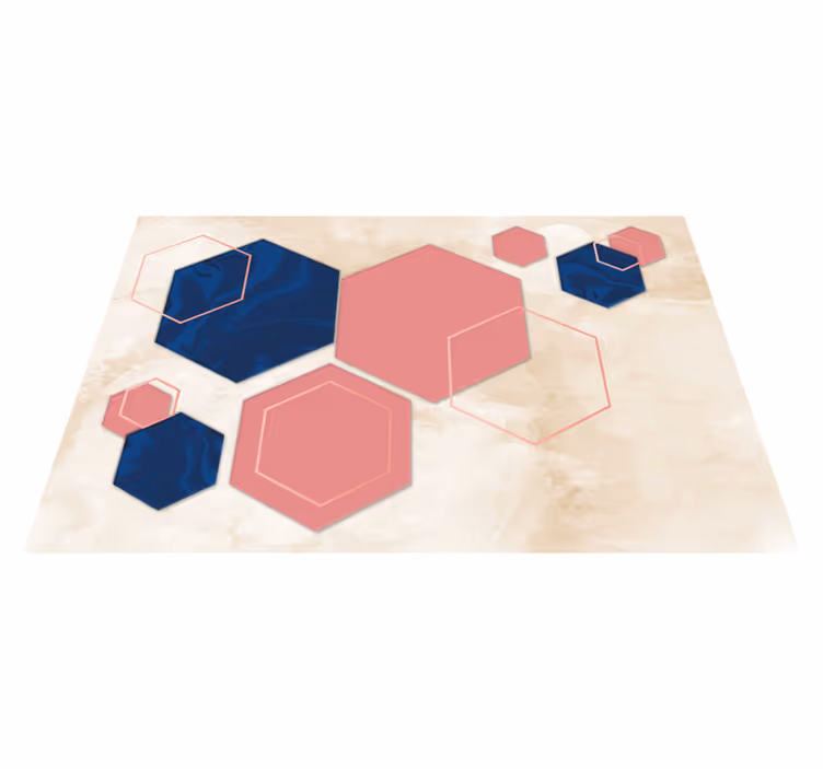 Individual mesa moderno patrones en forma hexagonal - TenVinilo