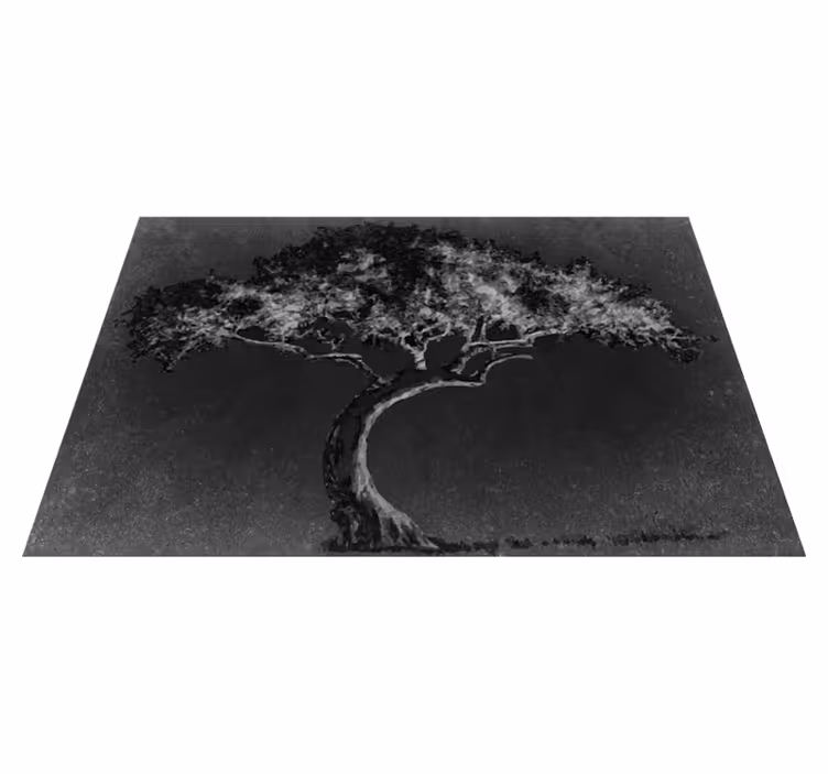 Individual mesa patrón silueta de Árbol artístico - TenVinilo