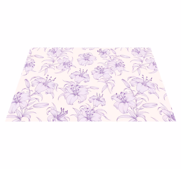 Individual mesa patrón lirio floral - TenVinilo