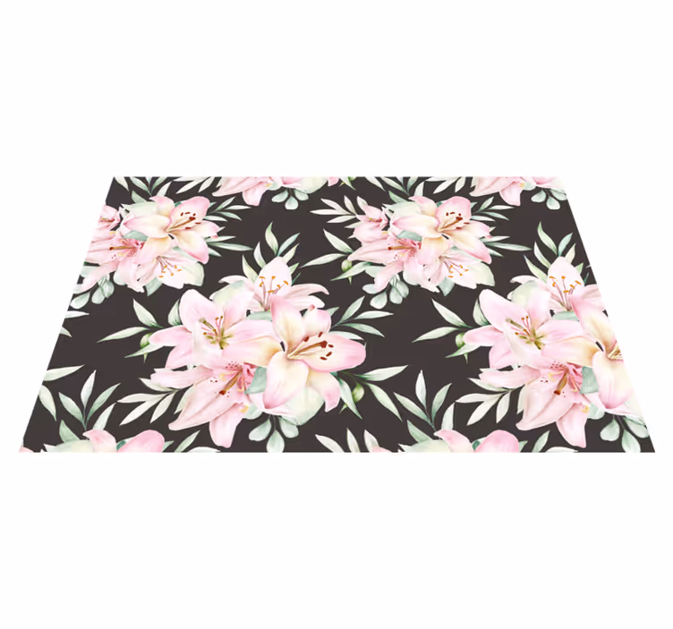 Individual original mesa lirios rosas florales - TenVinilo