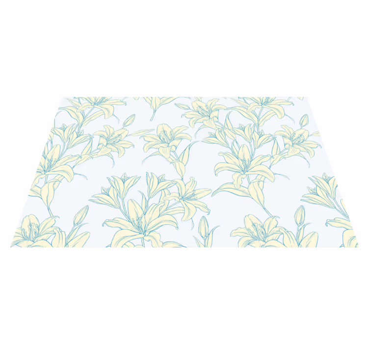 Individual mesa patrón estilo elegante inspirado en plantas - TenVinilo