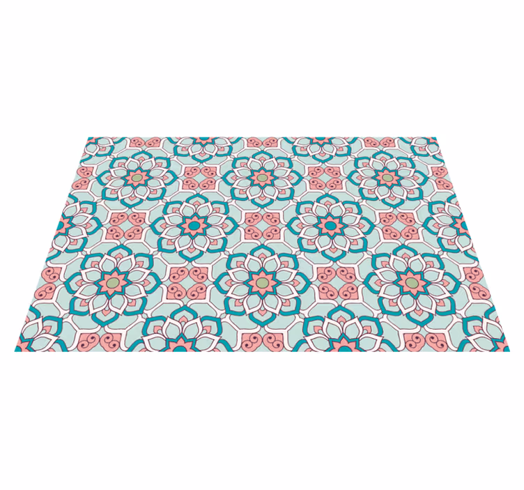 Individual original mesa estilo ilustración floral - TenVinilo