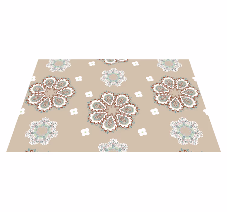 Individual mesa patrón flores elegantes - TenVinilo