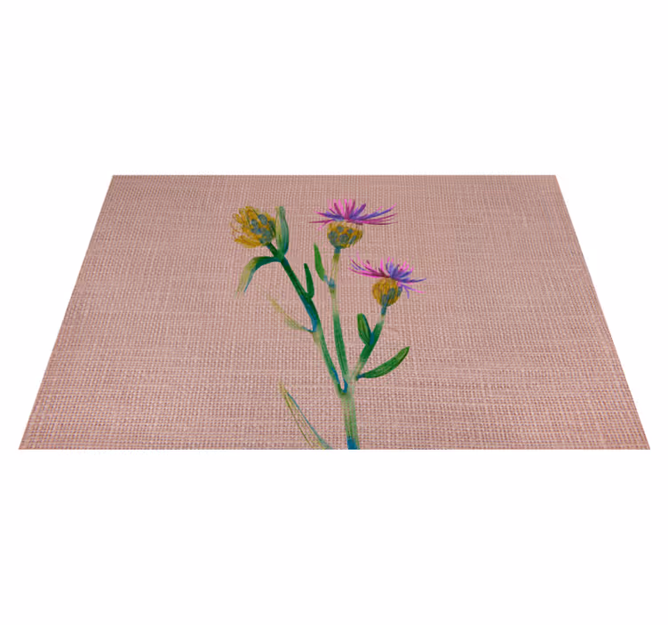 Mantel individual elegante té Tejido de Cardo - TenVinilo