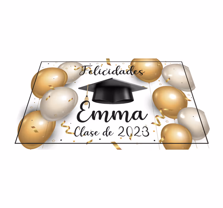 Individual original mesa nombre graduado personalizadoNombre grad - TenVinilo