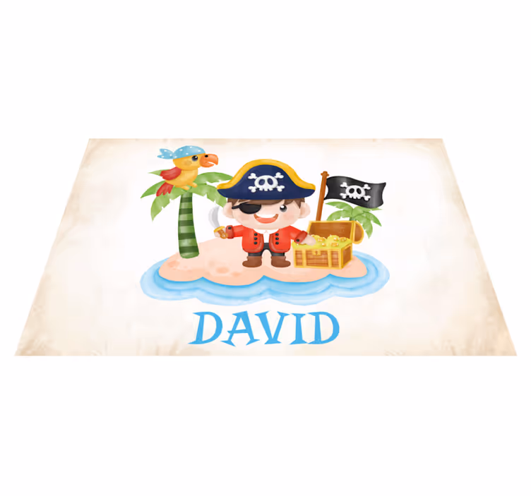Mantel individual personalizable pirata de dibujos animados - TenVinilo