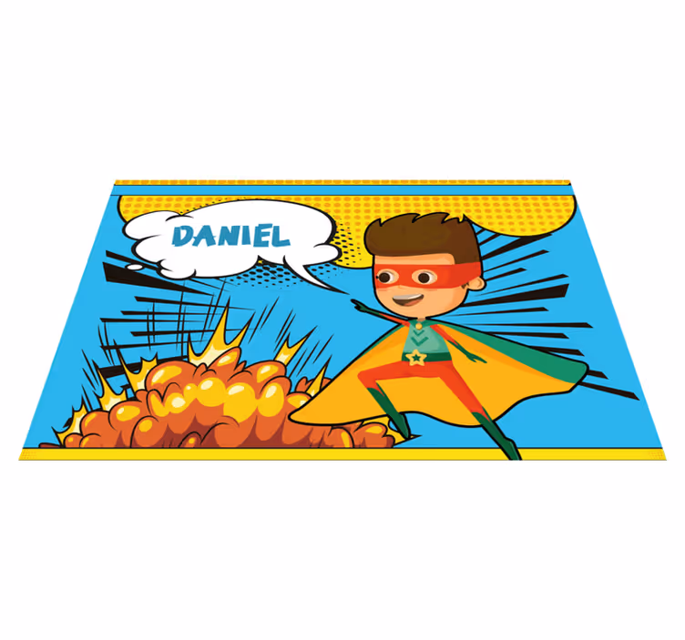 Mantel individual personalizable comic SuperhéroeComic Superheroe - TenVinilo