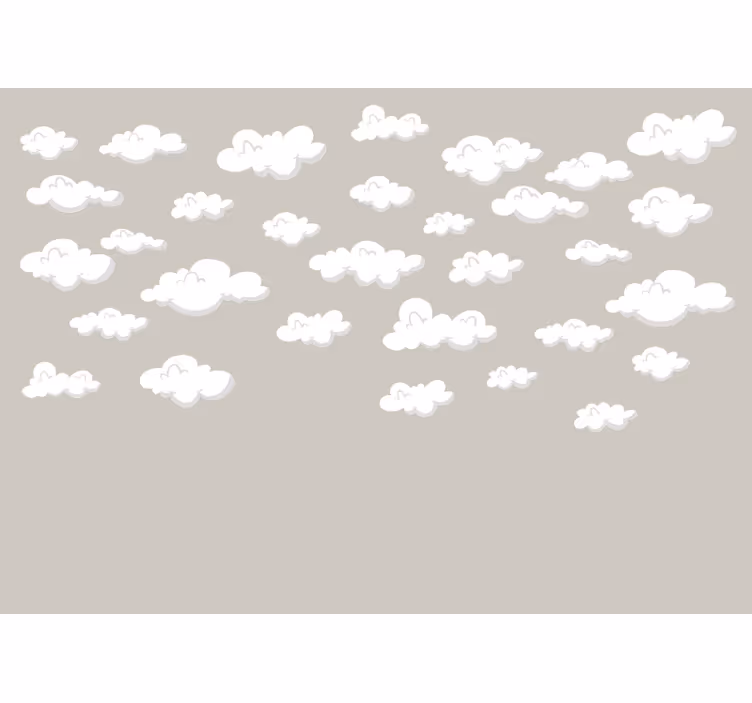 Mural para bebé patrón de nubes - TenVinilo
