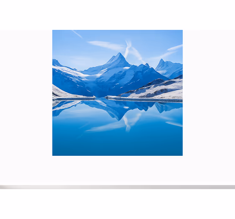 Mural de montañas reflexiones sobre el lago bachalpsee - TenVinilo