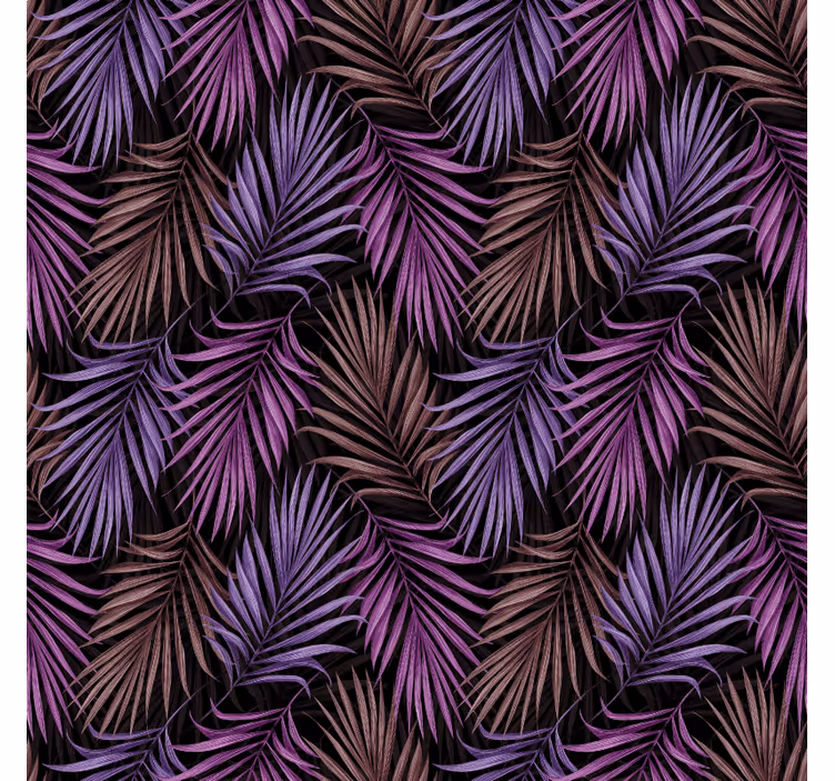 Mural de selva motivo de hojas moradas - TenVinilo