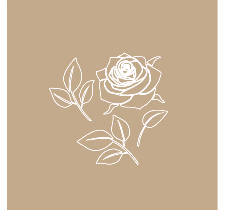 Papel mural beige con patrón de rosas detallado - TenVinilo