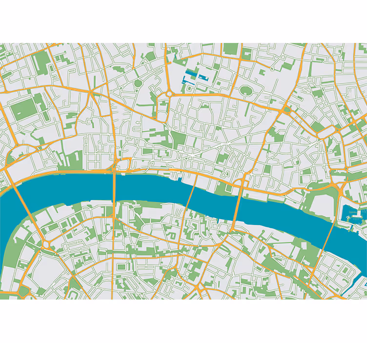 Fotomural de Londres mapa - TenVinilo