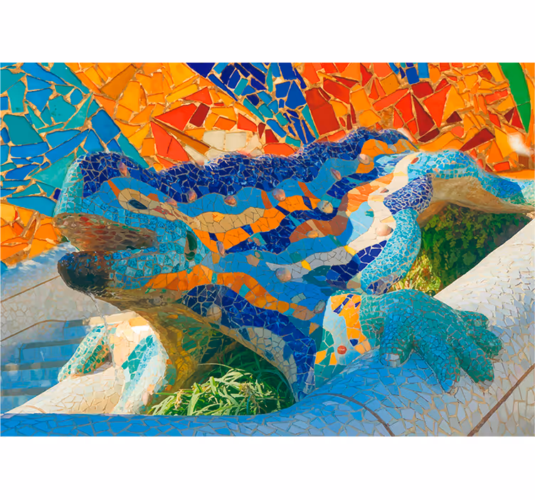 Fotomural Barcelona Park Güell escultura - TenVinilo