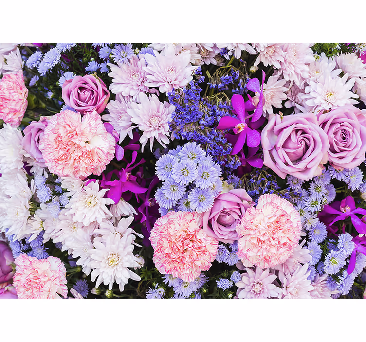 Hermoso fotomural de flores decorativo - TenVinilo