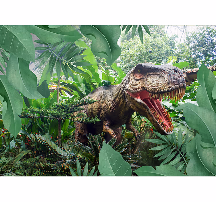 Fotomural pared infantil de dinosaurio T-Rex - TenVinilo