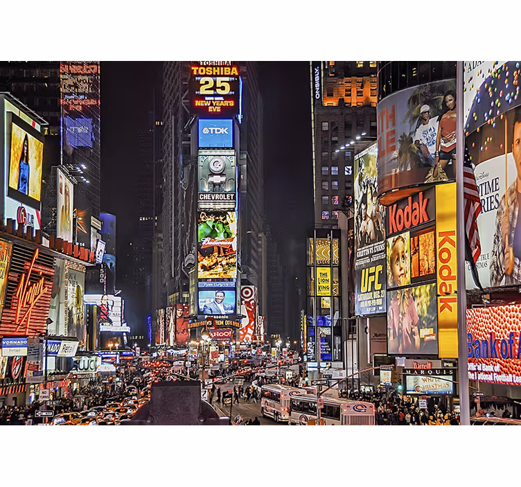 Mural new york vibrante times square - TenVinilo