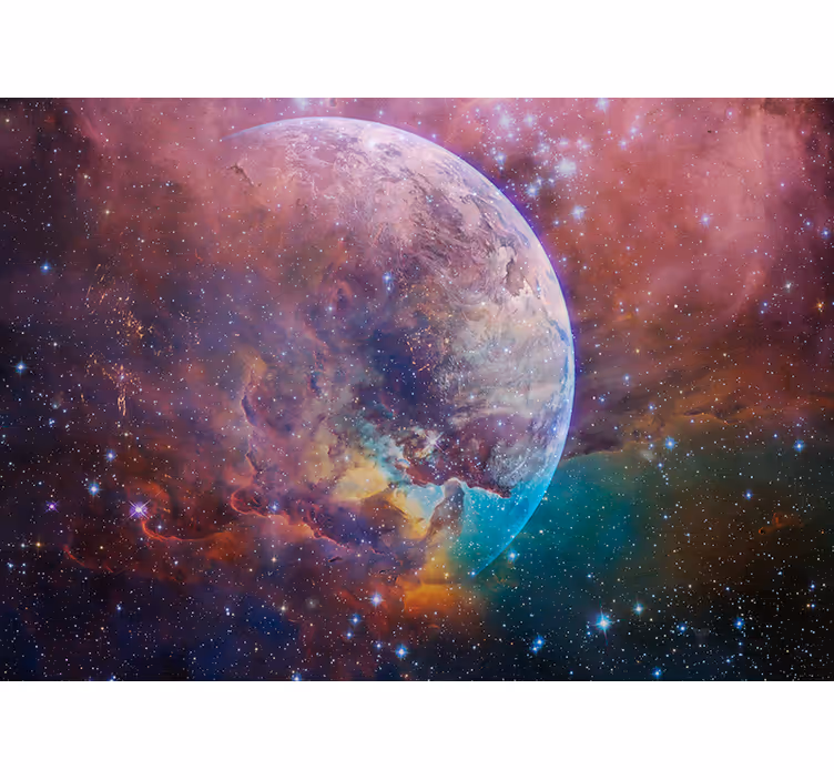 Mural del espacio escena de nebulosa celestial - TenVinilo