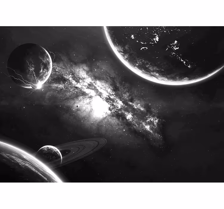 Mural del espacio exploración de galaxias - TenVinilo