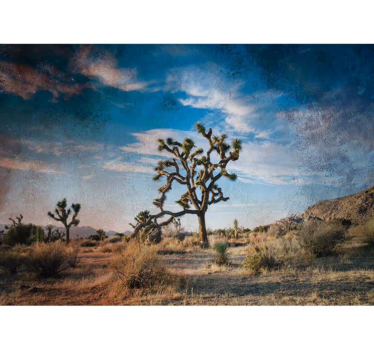 Mural de naturaleza paisaje del árbol de josué - TenVinilo