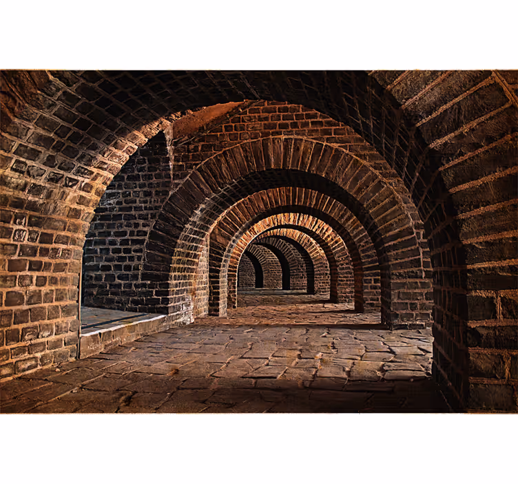 Fotomural 3D Túnel polaco - TenVinilo