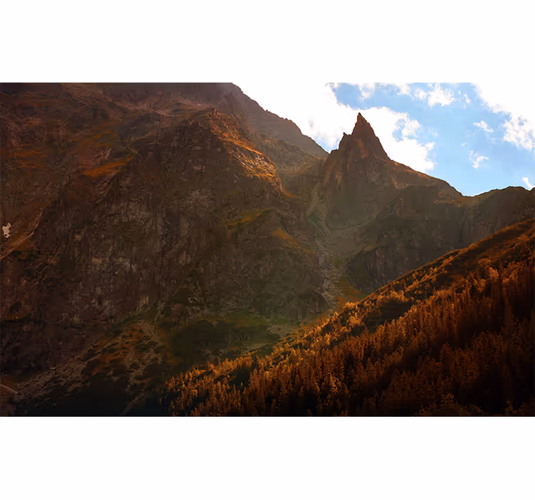 Mural de paisajes cumbres de montañas grandiosas - TenVinilo