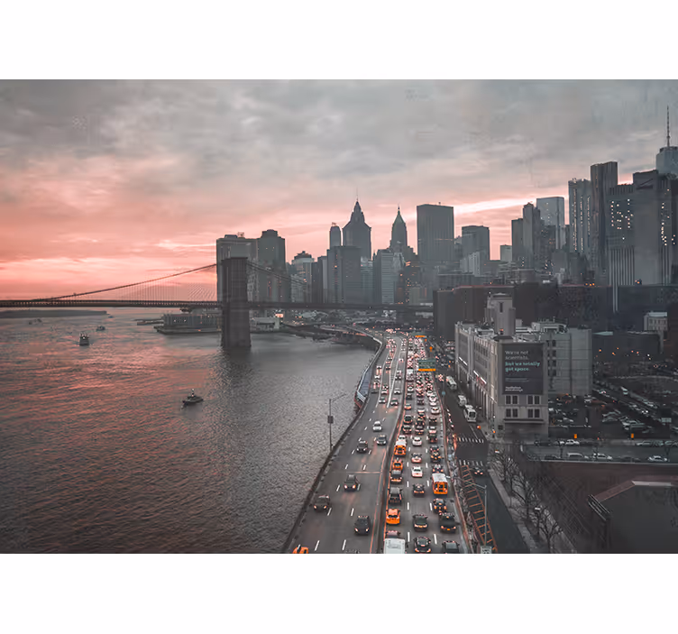 Mural new york horizonte urbano de manhattan - TenVinilo