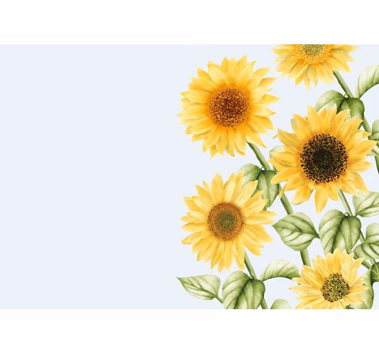 Mural de flores exhibición de girasoles - TenVinilo