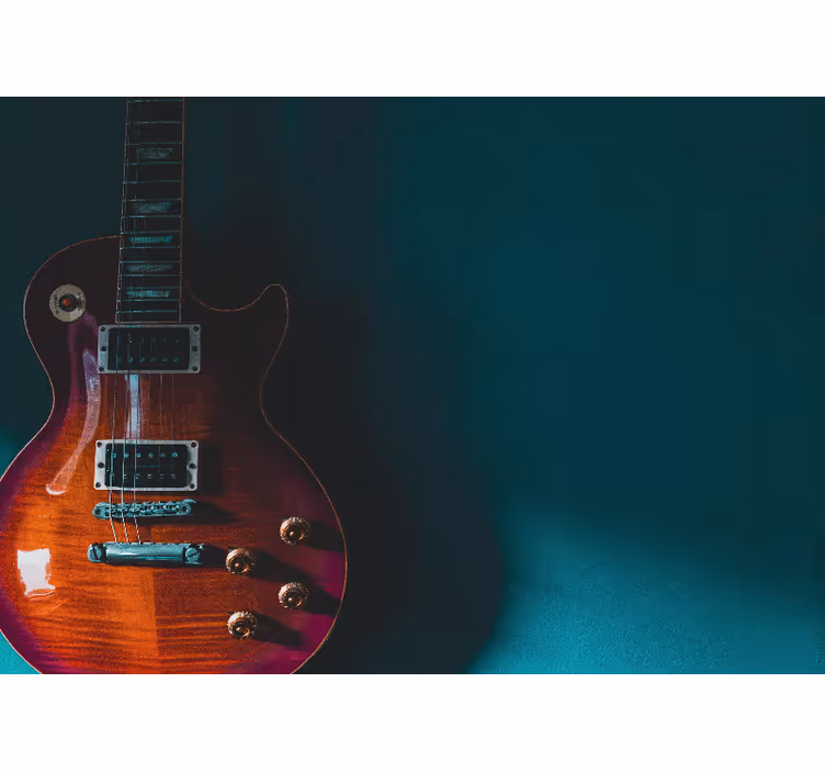 Mural de música detalle de guitarra eléctrica - TenVinilo