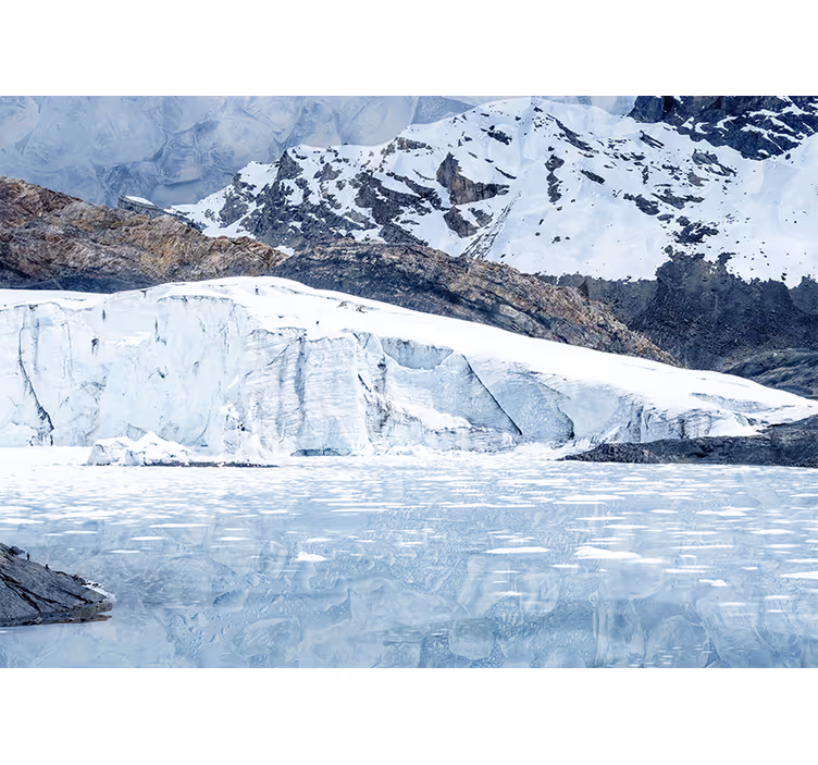 Mural de montañas cordillera glaciar majestuosa - TenVinilo