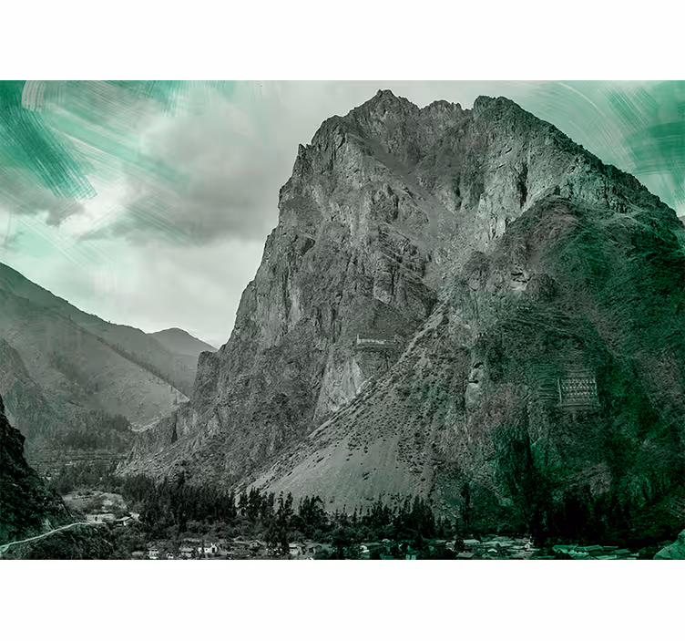 Mural de montañas montañas verdes majestuosas - TenVinilo