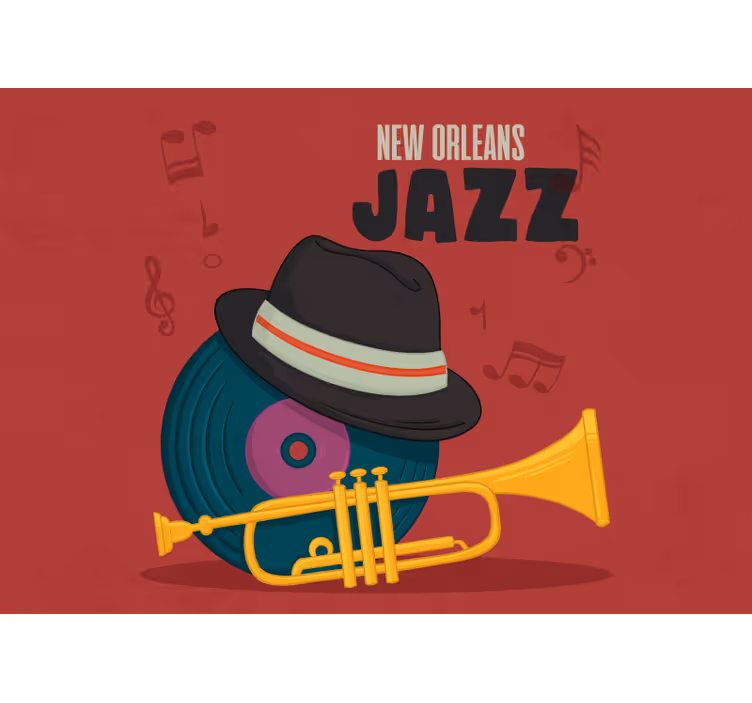 Mural de música jazz de nueva orleans - TenVinilo