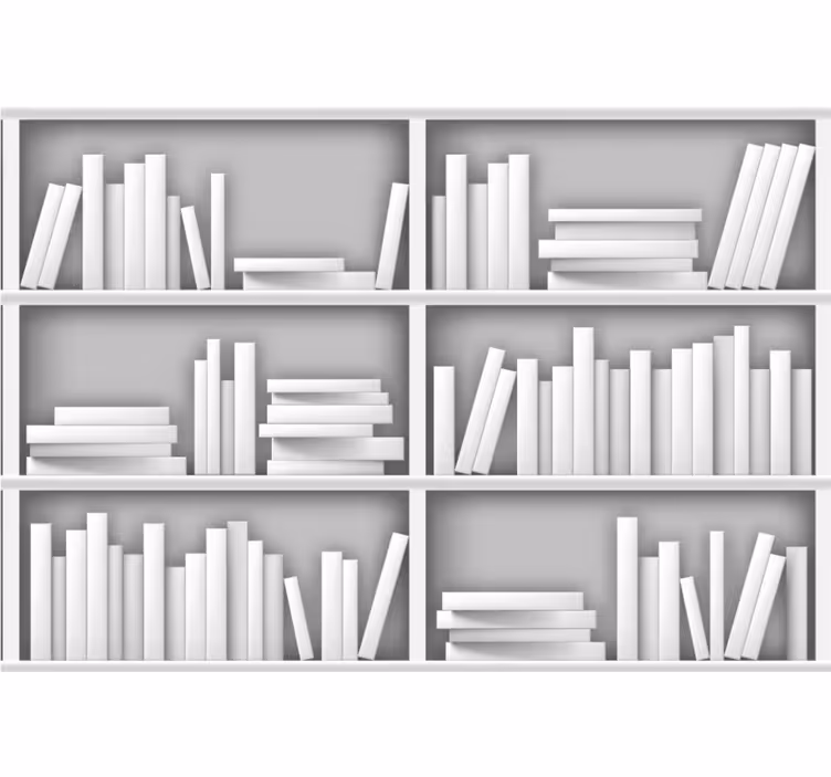Mural de textura estanterías de libros superpuestas - TenVinilo