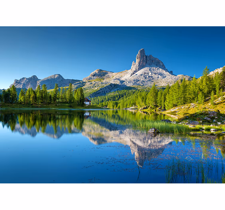 Mural de paisajes reflejos de montaña - TenVinilo