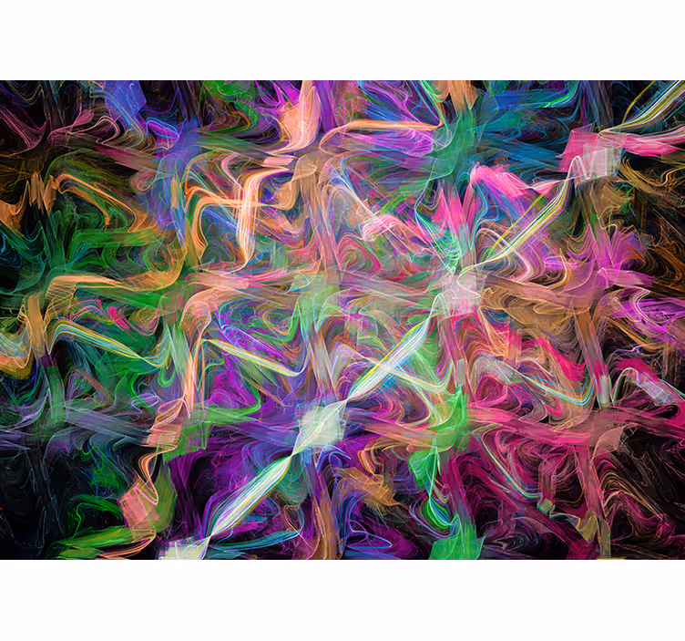 Mural abstracto remolinos abstractos vibrantes - TenVinilo