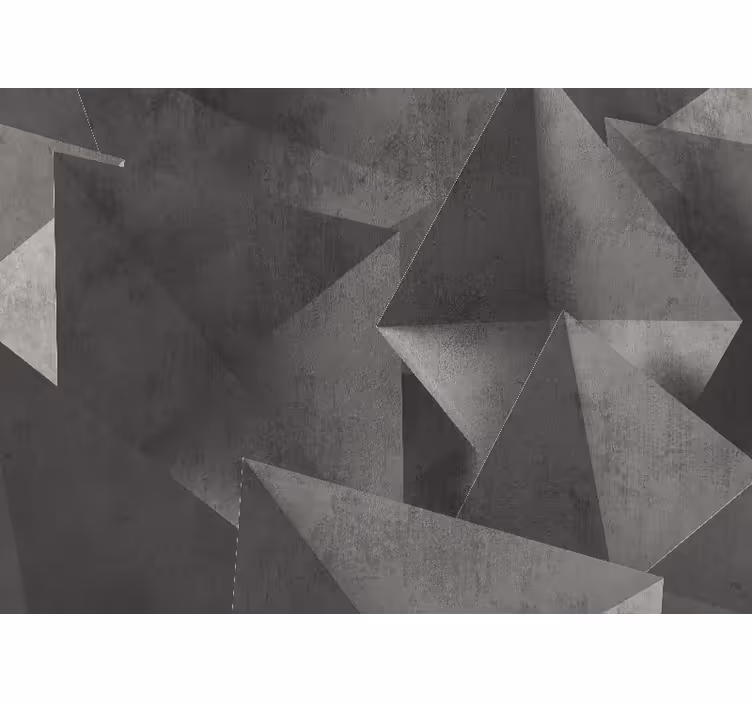 Mural abstracto con patrón de formas geométricas - TenVinilo