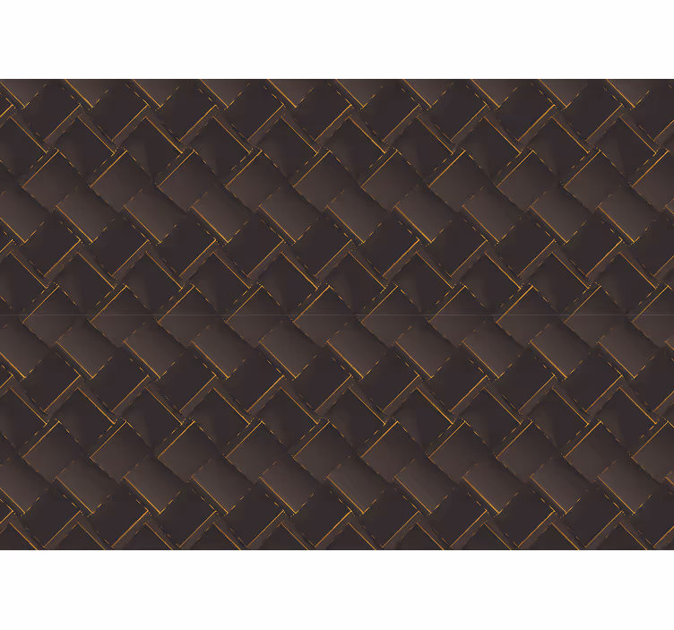 Mural para salón Cubos negros dorados ahumados - TenVinilo