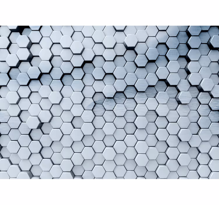 Mural de textura diseño de patrón hexagonal - TenVinilo
