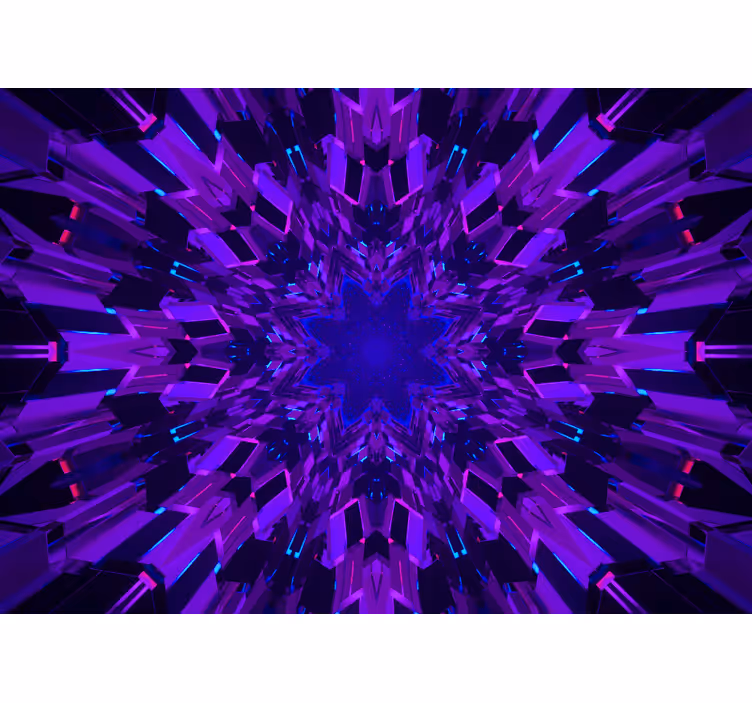 Mural abstracto patrón de estrellas geométricas - TenVinilo