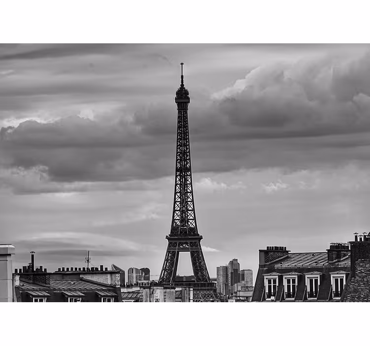 Mural de parís dibujo de la torre eiffel - TenVinilo