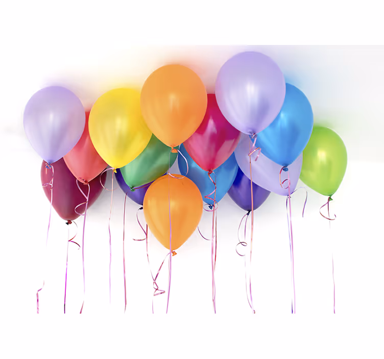 Mural infantil Globos de colores - TenVinilo
