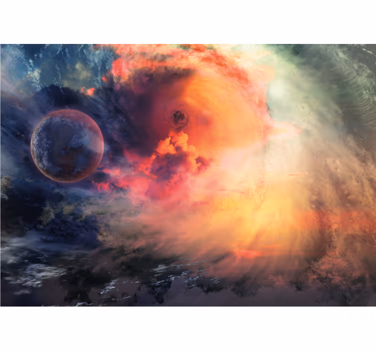 Mural del espacio nebulosa cósmica revoloteante - TenVinilo