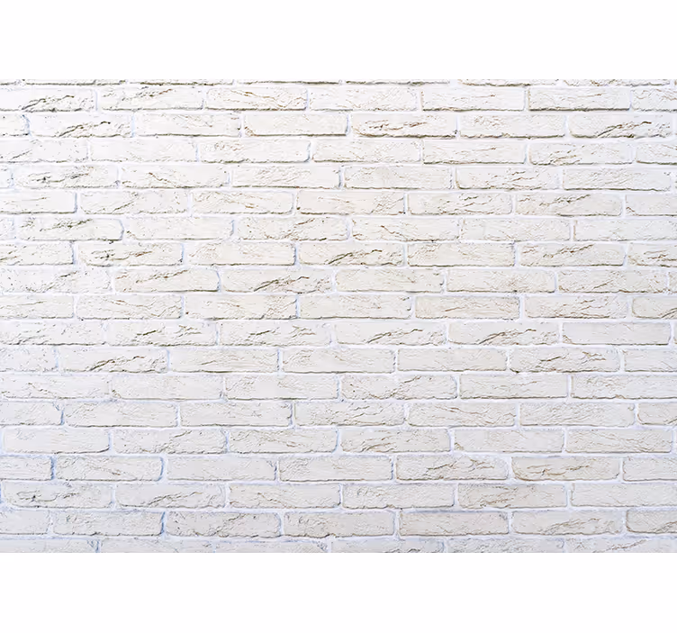 Mural efecto piedra patrón de ladrillo blanco - TenVinilo