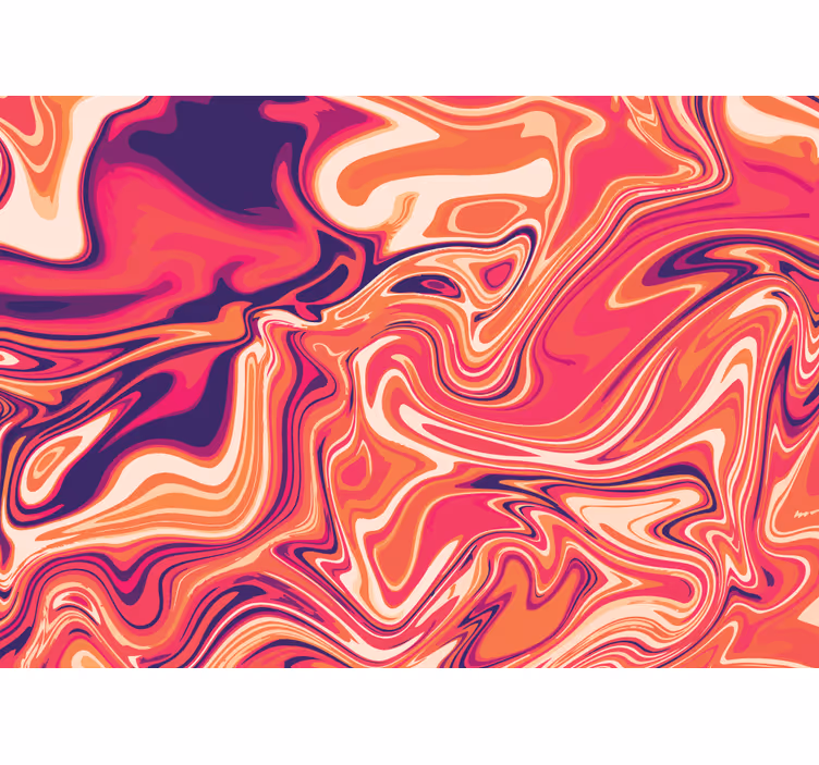 Mural abstracto patrones de remolinos fluidos - TenVinilo
