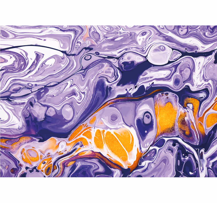 Fotomural abstracto Pintura efecto mármol morado - TenVinilo