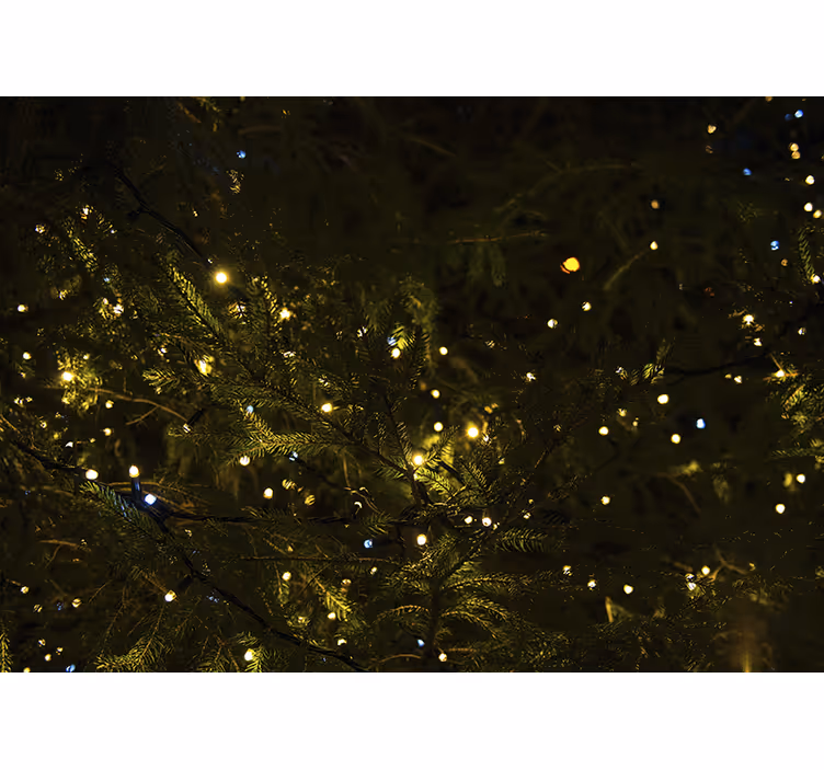 Mural de navidad luces festivas de Árbol - TenVinilo